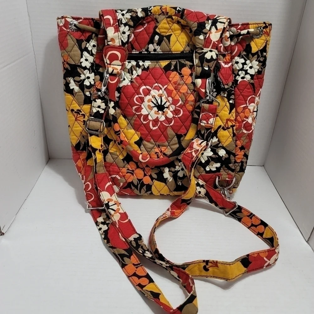 Vera Bradley Bittersweet Convertible Backpack Tote Bag Retired Print